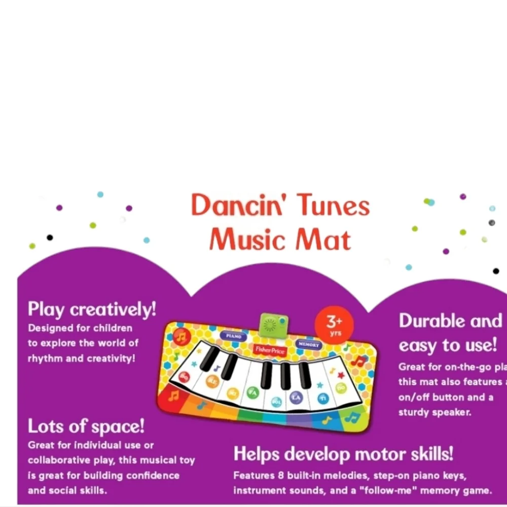 Fisher-Price Dancin' Tunes Music Mat Electronic Interactive Piano Music Keyboard